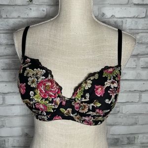 Victoria’s Secret Black Floral Spring  Demi Bra